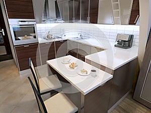 Modern zebrano kitchen design