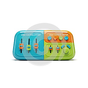 Modern zone control system with sliders and buttons