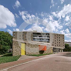Moderne architecture by the Lecorbusier, citÃ© universitaire,  Paris, France photo