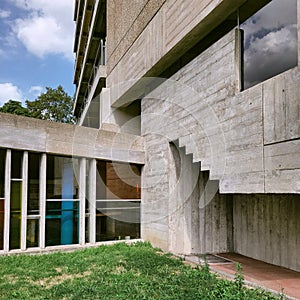 Moderne architecture by the Lecorbusier, cité universitaire,  Paris, France