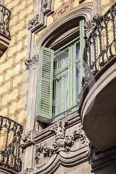 Modernism building in Eixample district in Barcelona