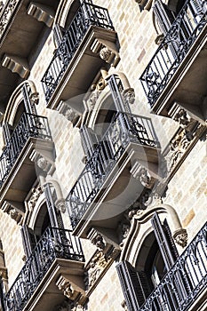 Modernism building in Eixample district in Barcelona