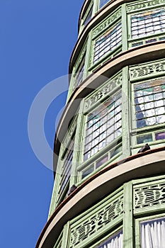 Modernism building in Eixample district in Barcelona photo