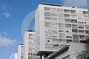 Modernist apartment blocks