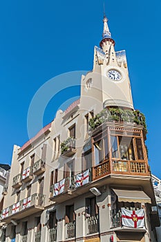 Modernist building at Sitges, Spain