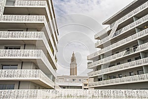 Modernist Church of St. Joseph in Le Havre, France