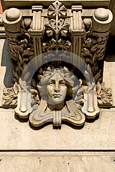 Modernist detail in Barcelona, Spain photo