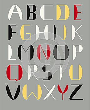 Modernistic alphabet