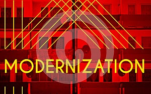 Modernization, Architecture design modern poster