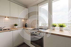 Modernized and spacious kitchen
