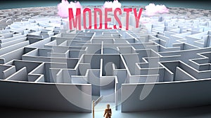 Modesty and a complicated path to it