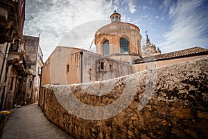 Modica church small street