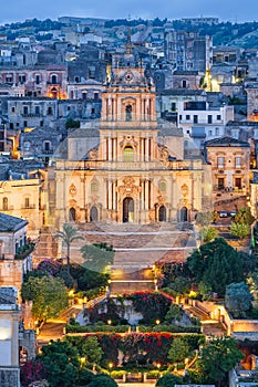 Modica, Sicily, Italy with the Cathedral of San Giorgio