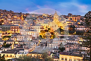 Modica, Sicily, Italy with the Cathedral of San Giorgio