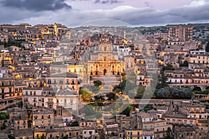 Modica, Sicily, Italy with the Cathedral of San Giorgio