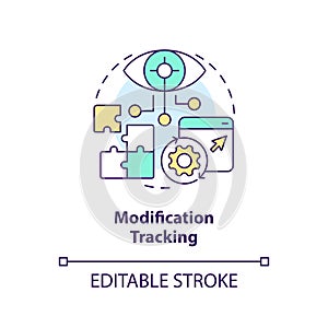 Modification tracking concept icon