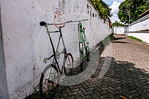 Modified bicycle into high ride or tall bike