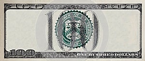 Modified decorative 100 dollar bill artwork