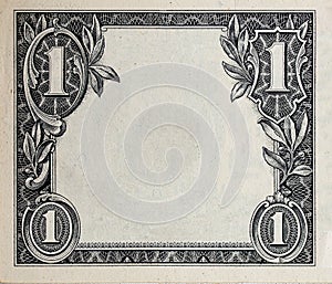 Modified decorative one dollar bill artwork