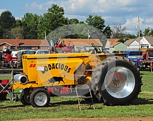 Modified Hot-Rod antique farm tractor.