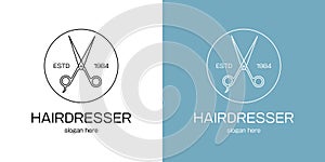 Modish hairdresser symbol photo