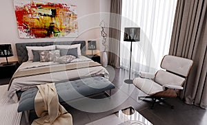 Modren bedroom visualization