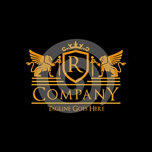 Modrn Royal Griffin Heraldic Logos photo