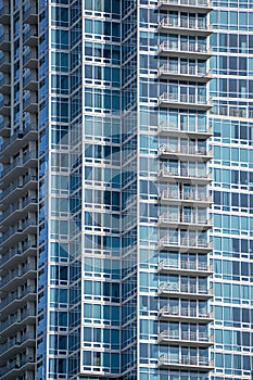 Modrn skyscraper condominiums buildig in the city