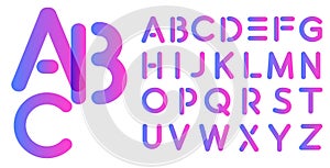 Vector lettering - font alphabet. photo