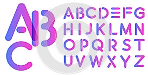 Vector lettering - font alphabet.