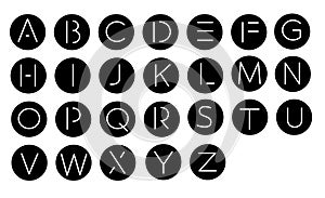 Modul vector lettering font set