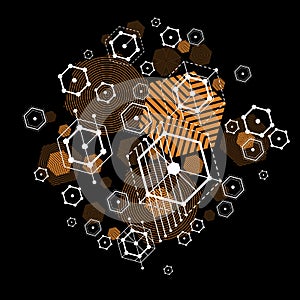 Modular Bauhaus vector background, created from simple geometric