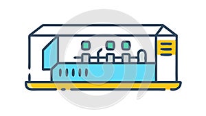 Modular Futuristic Building: Advanced Architecture, vector design Generative AI