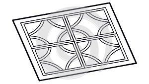 Modular Geometric Tile Vector, Abstract Pattern Element, vector design Generative AI