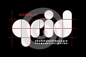 Modular grid font