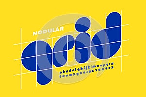Modular grid font