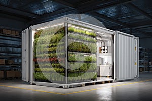 AI-Generated Indoor Vertical Farm