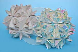 Modular origami, cherry blossom ball