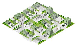 Module object element for building design army armed troop isometric