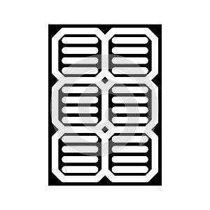 module solar panel glyph icon vector illustration