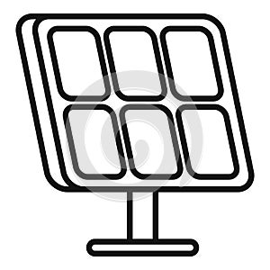 Module solar panel icon outline vector. Fixture light