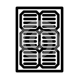 module solar panel line icon vector illustration