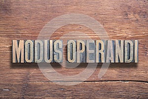 Modus operandi wood photo