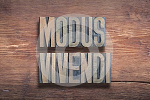 modus vivendi wood photo