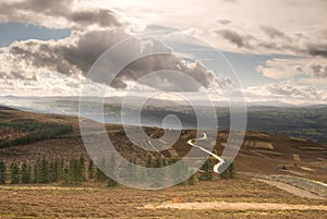 Moel Famau in the Clwydian Range of hills