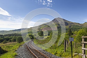 Moel Hebog and the Welsh Highland Railway