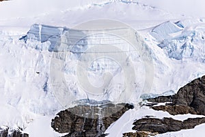 Moench mountain - View of the mountain Moench in the Bernese Alps in Switzerland - travel destination in Europe