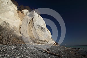 Moens Klint, high limestone cliff ,coast of Denmark