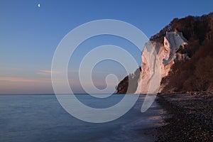 Moens Klint, high limestone cliff ,coast of Denmark