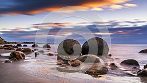 Moeraki Boulders at Sunrise